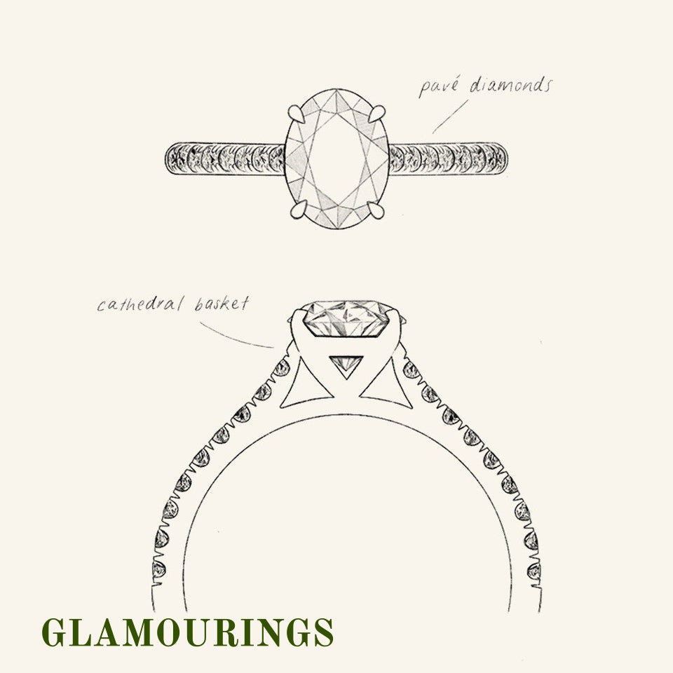 1.02ct Round Blue Sapphire Engagement Ring