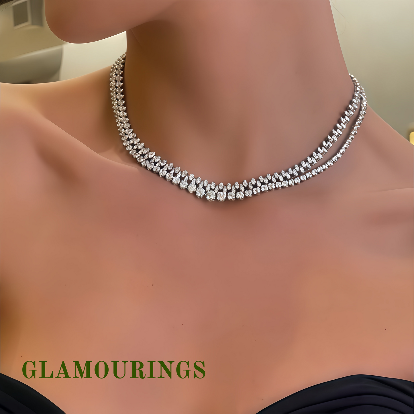 Elegant Graduated Moissanite Tennis Necklace