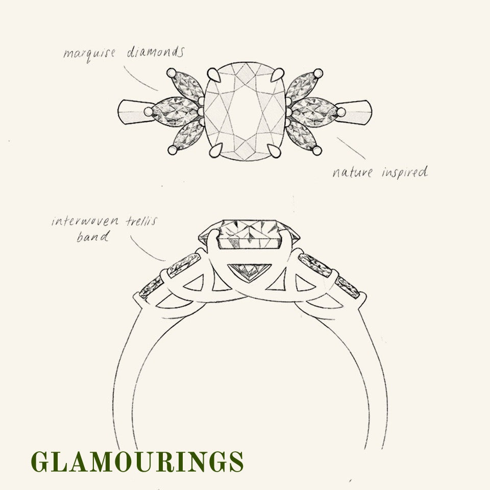 1.46ct Oval Blue Sapphire Engagement Ring