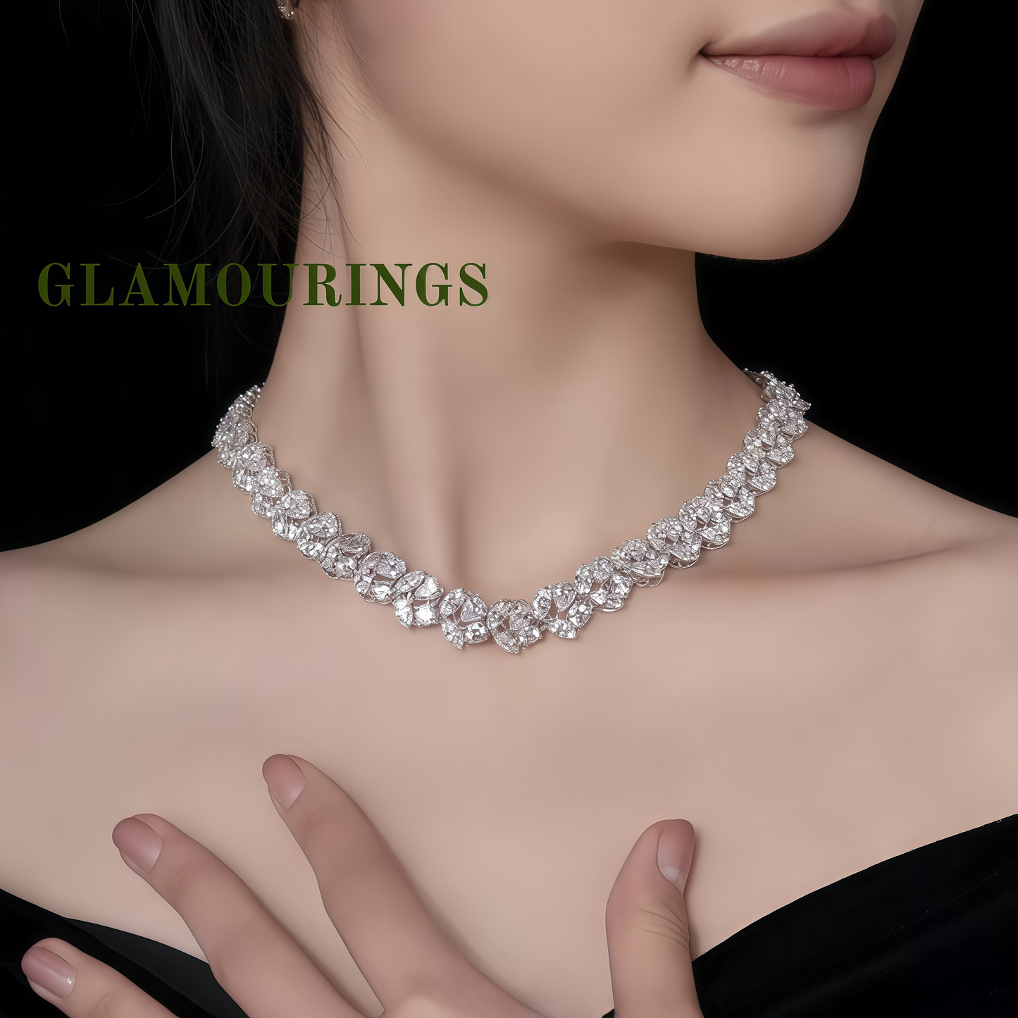 Luxury Moissanite Leaf Cluster Necklace