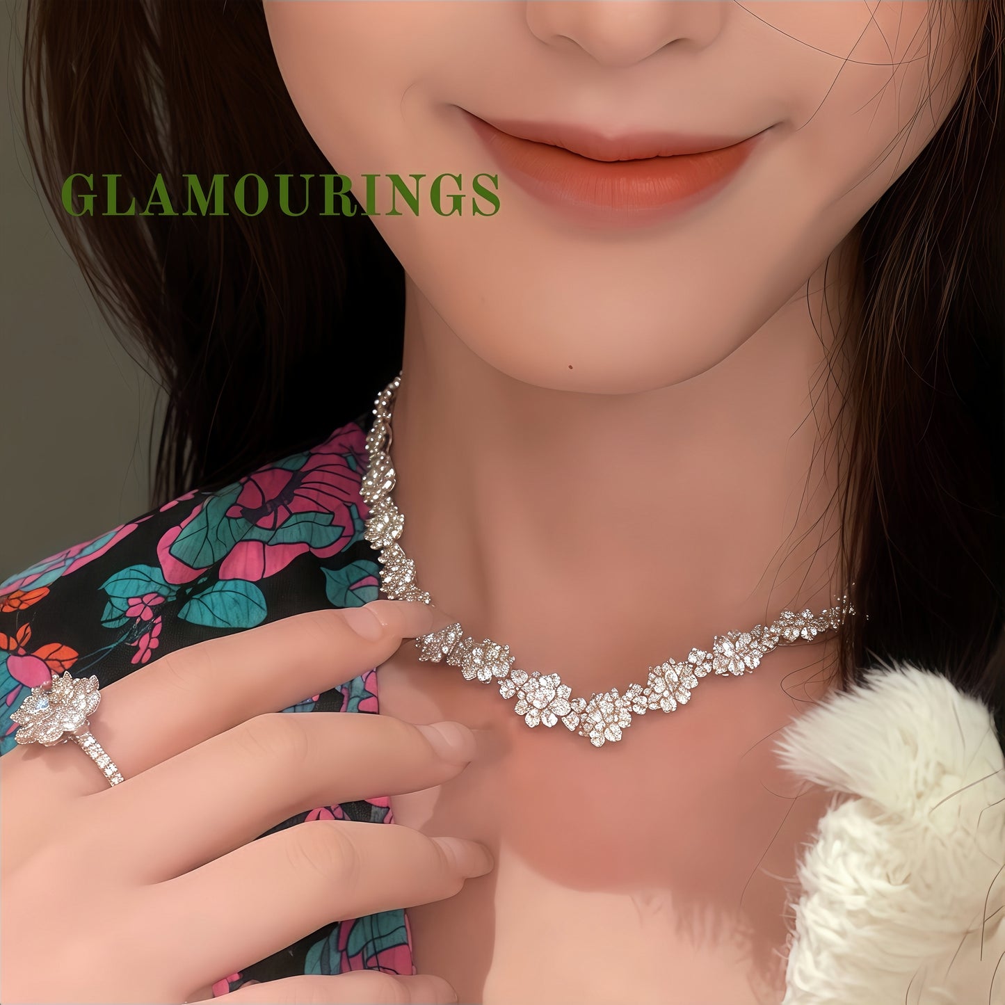 Sunflower Diamond Necklace
