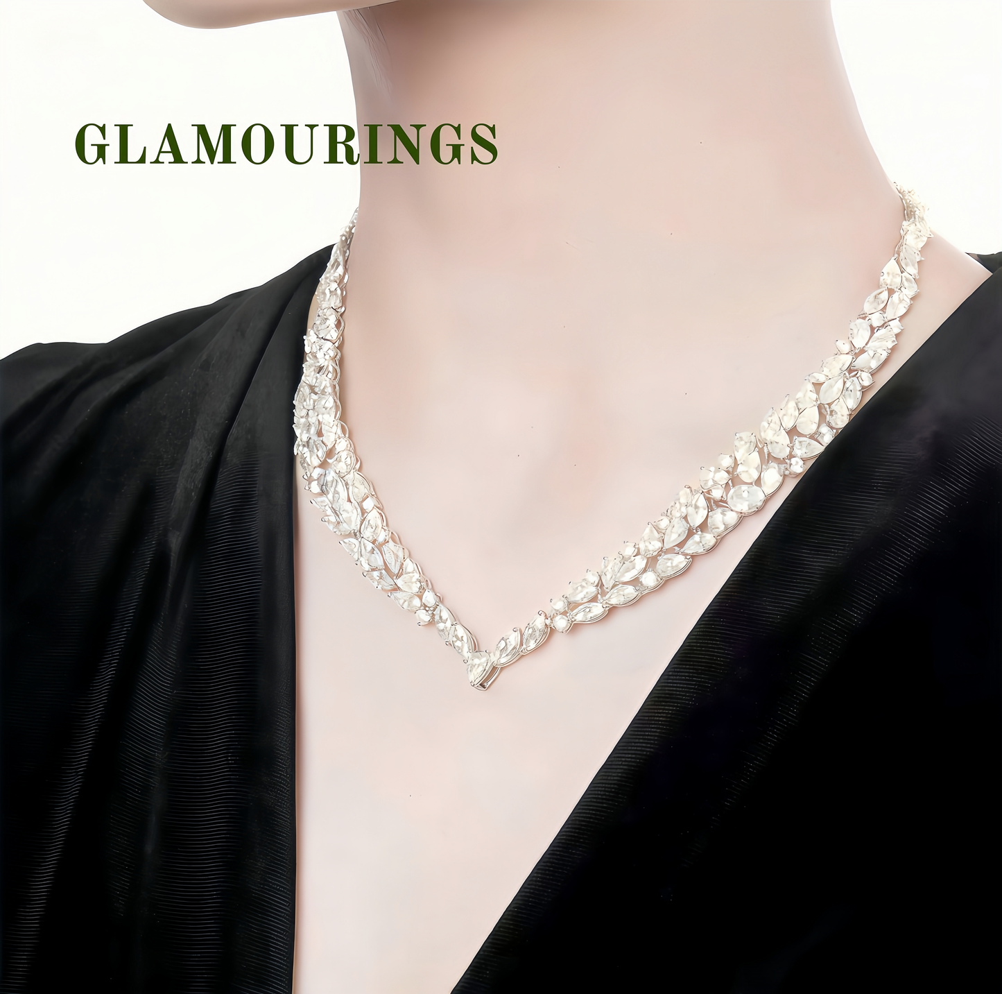 Luxury Moissanite Cluster Pendant Necklace