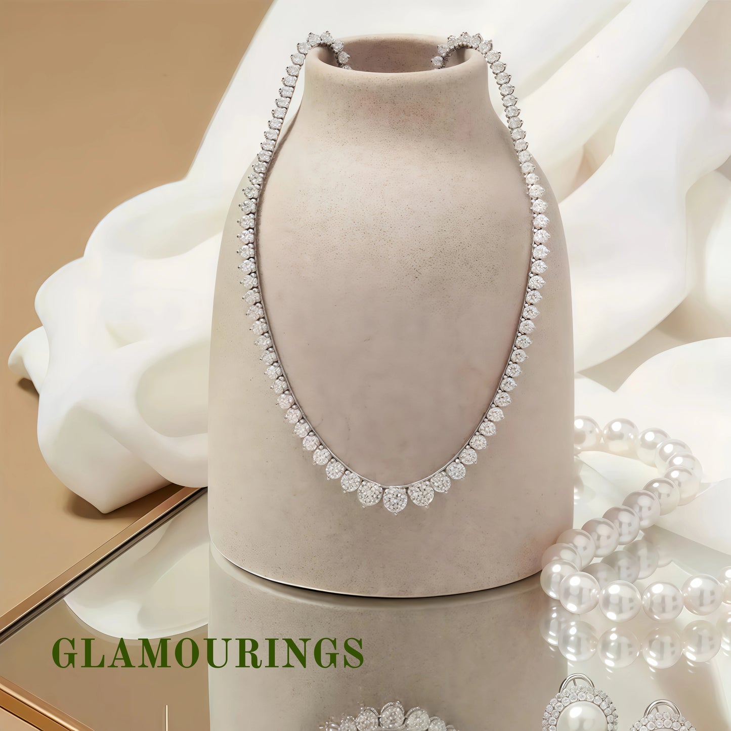 Elegant Graduated Moissanite Tennis Necklace