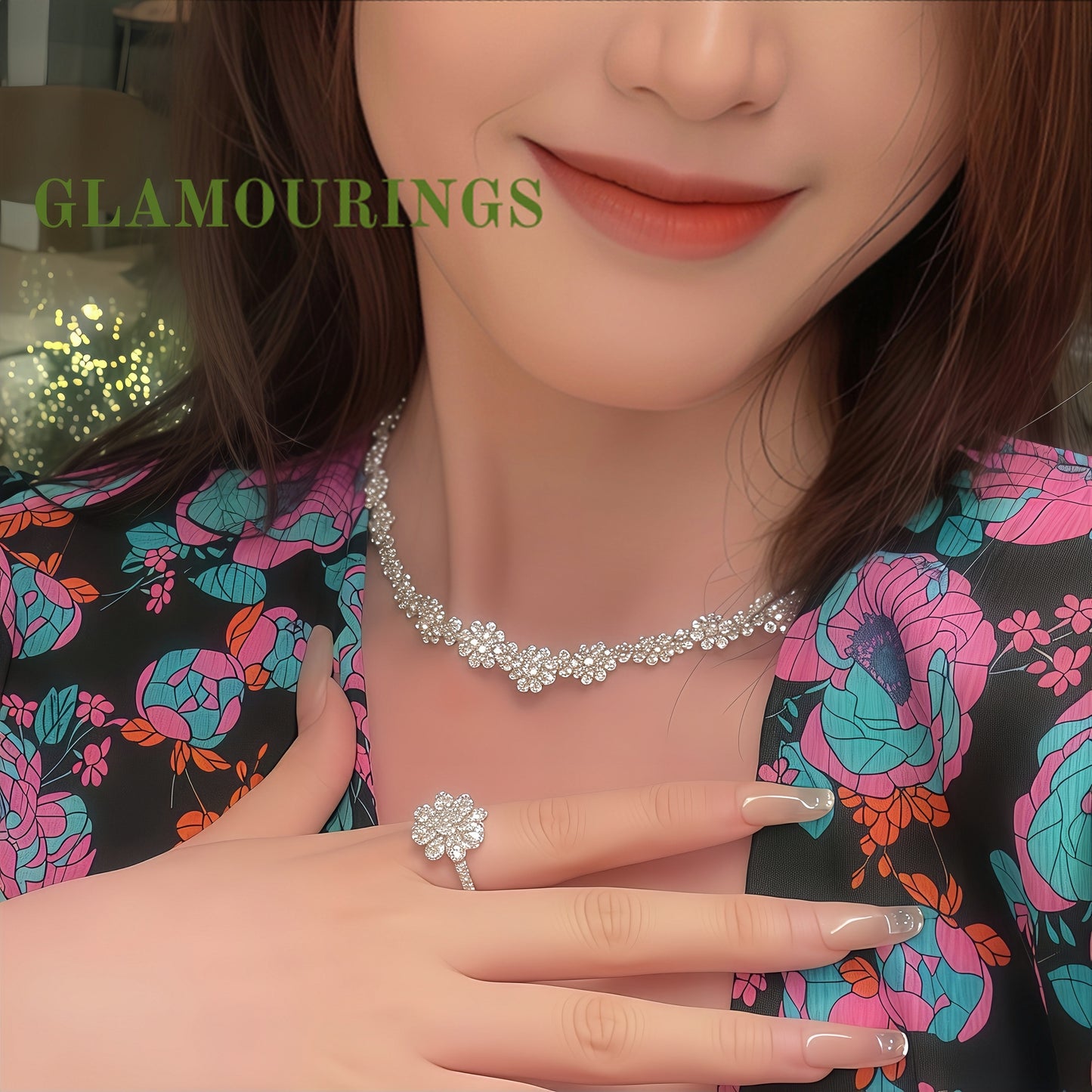 Sunflower Diamond Necklace
