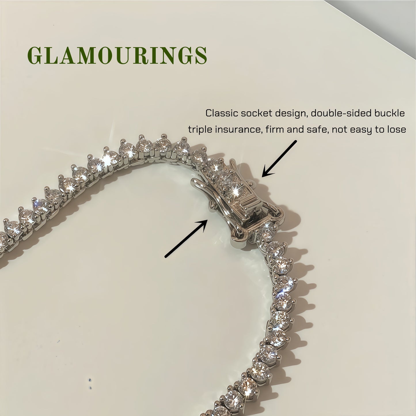 Elegant Graduated Moissanite Tennis Necklace