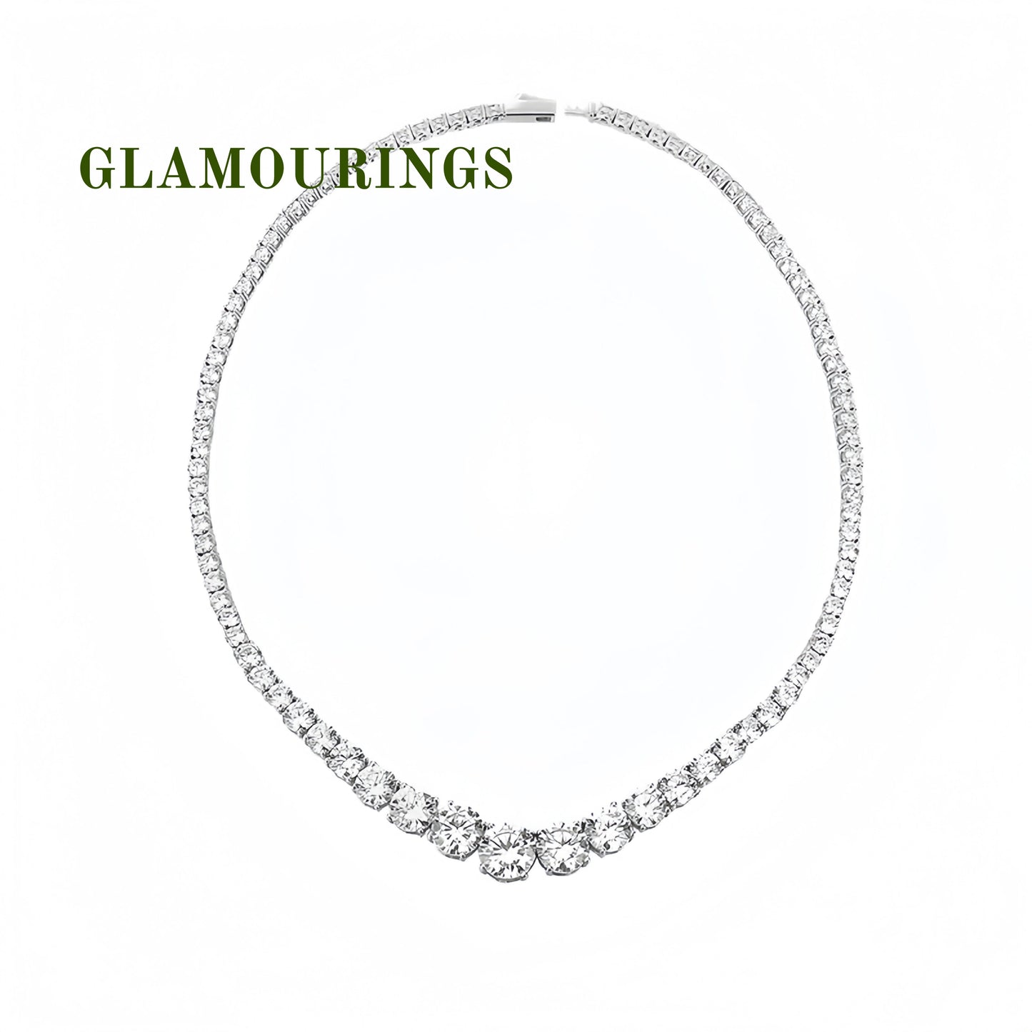 Elegant Graduated Moissanite Tennis Necklace