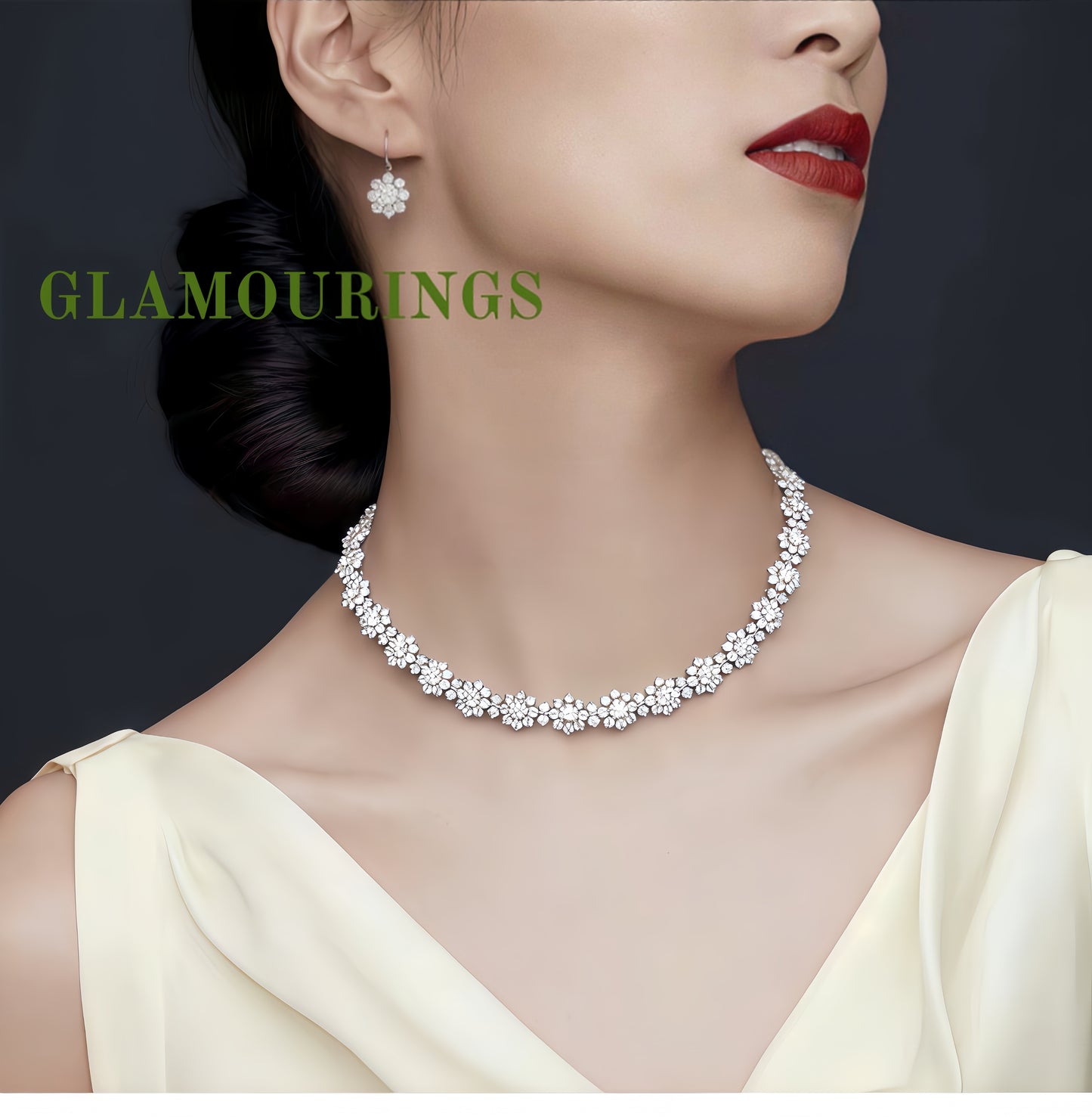 Sunflower Diamond Necklace