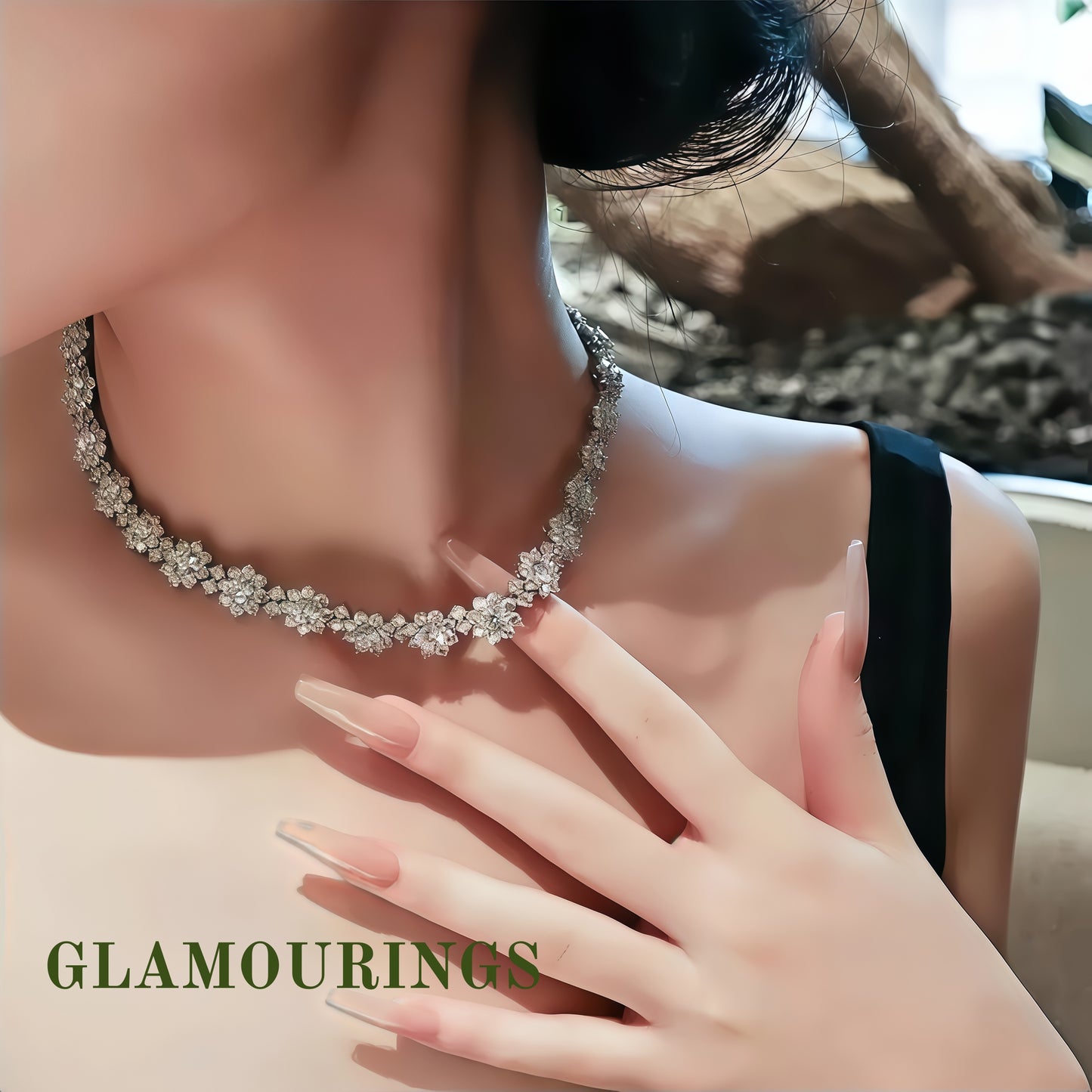 Sunflower Diamond Necklace