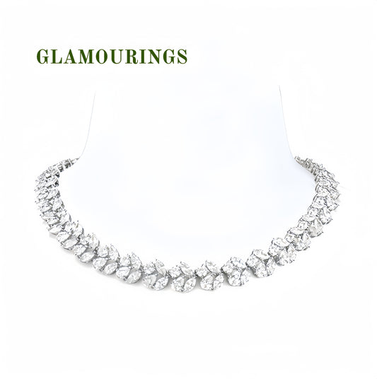 Luxury Moissanite Leaf Cluster Necklace