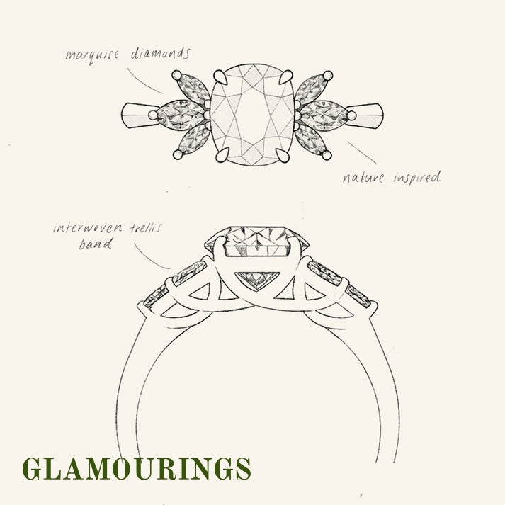 1.09ct Oval Teal Sapphire Engagement Ring